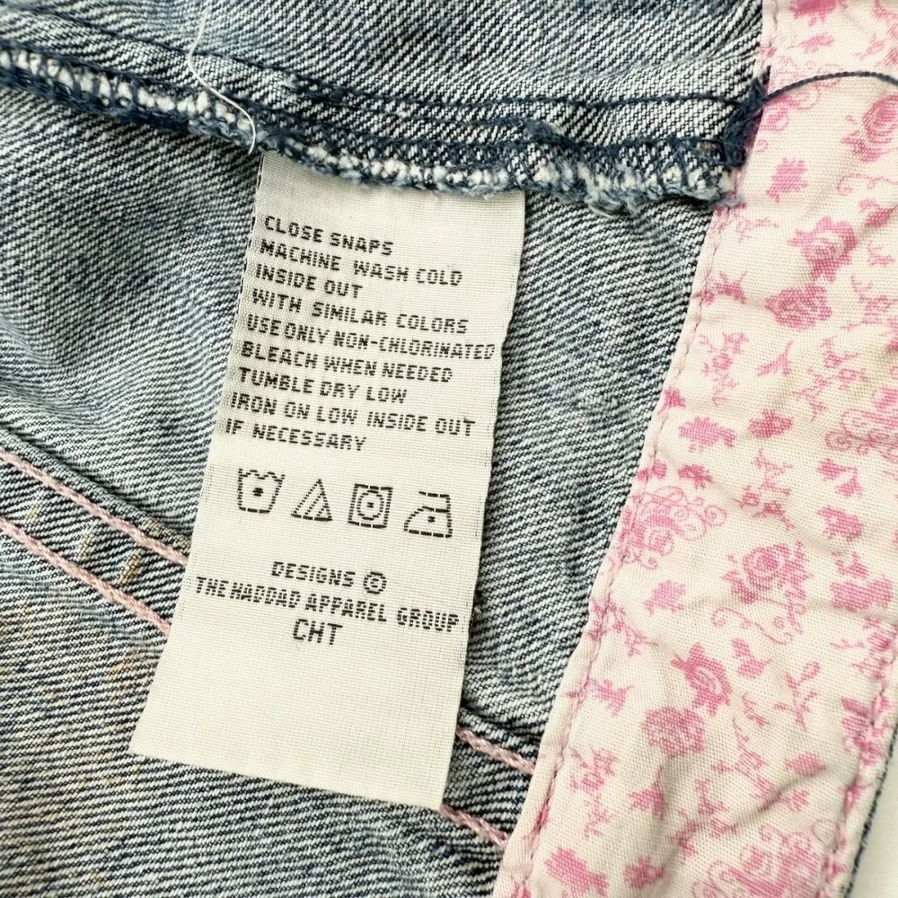 My 1st Levi's Denim Jean Jacket Trucker Pink Floral Vintage Y2K Kidcore Baby 18M